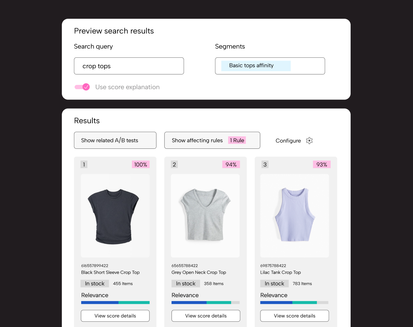 What’s new in Nosto: Score insights—discover what impacts your product visibility & optimize for business needs 