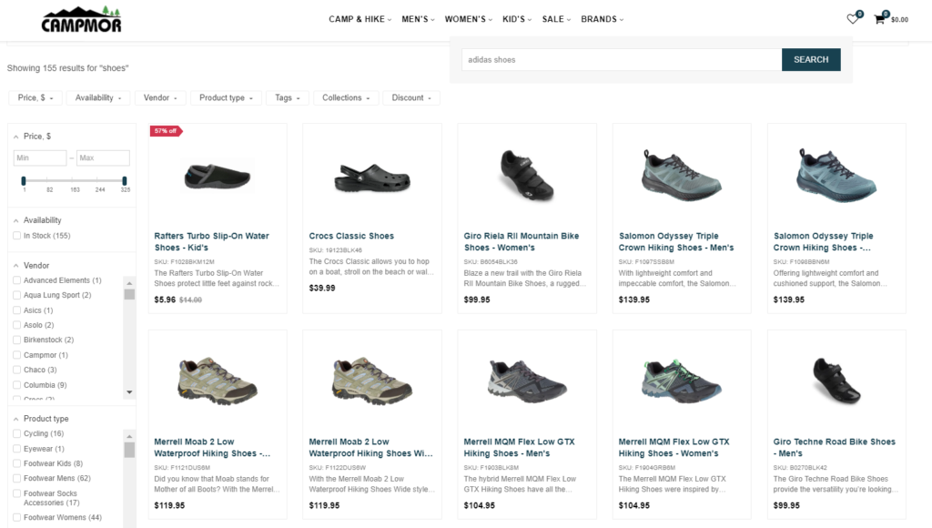Online store, which set synonym “Adidas shoes = shoes” are potentially damaging their conversions
