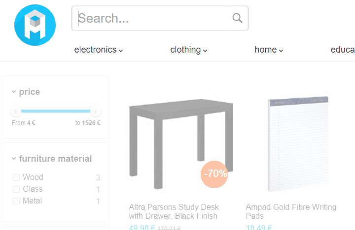 Ecommerce Autocomplete for Online Stores SearchNode